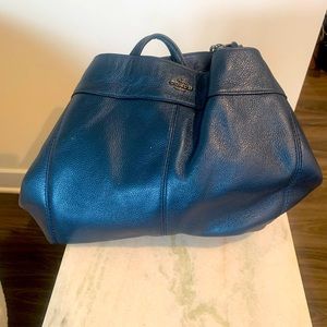 Coach turquoise leather bag